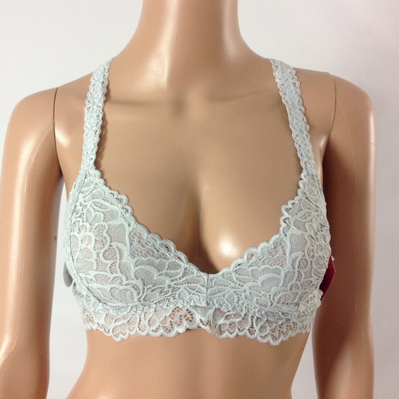 Xhilaration Other - Xhilaration Women's Lace Padded Bralette Blue Sz S